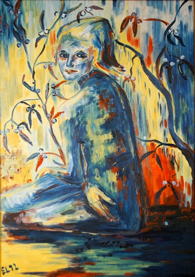 m&auml;dchen mit misteln