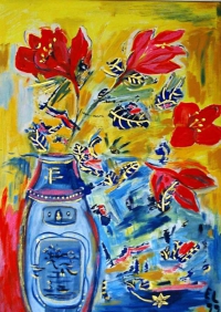 amaryllis in chinavase